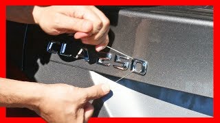 How to Remove Car Emblems  Debadge a Mercedes CLA 250 [upl. by Aistek109]