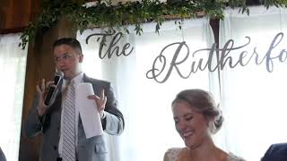 Best Wedding Toast Ever Brides Brother Delivers Speech that Will Make You Laugh and Cry [upl. by Raddatz]