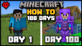 HOW TO Survive Your First 100 Days In Hardcore Minecraft [upl. by Ajoop]