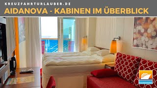 AIDAnova  AIDAcosma  Kabinen im Überblick  AIDA Cruises [upl. by Ydnew]