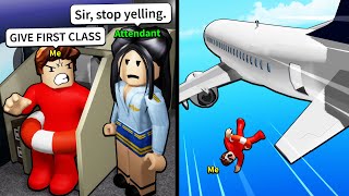 Trying to get BANNED from realistic Roblox airlines [upl. by Alimak]