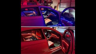 HOW TO Ambient light Full Interior Install Genesis G70 Step by Step Dash 4 doors amp Door Pockets [upl. by Moise]