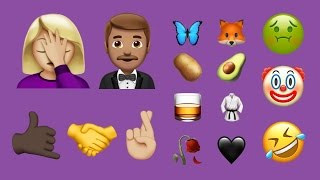 Every New Emoji in iOS 102 December 2016 Update [upl. by Llehcor231]