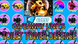 🔴Live Streaming🔴 Giveaway units and gems Update Toilet Tower Defense [upl. by Murielle]