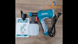 Máy phun sơn dùng điện TOTAL TT3506 Test máy phun sơn điện [upl. by Milissent501]