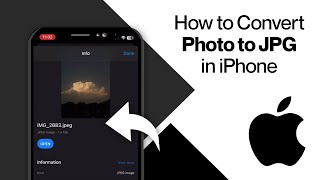 How to Convert Photo to JPG in iPhone  2024 Full Guide [upl. by Dej57]