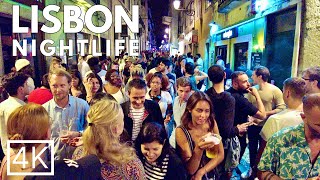 LISBON NIGHTLIFE Bairro Alto Walking Tour September 2023 ASMR 4K [upl. by Lawson]