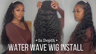 In Depth Water Wave Wig Install Tutorial  Megalook Hair [upl. by Vergne]