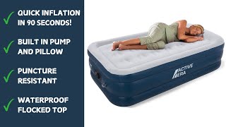 Active Era Air Bed Mattress With Built In Pump  Review [upl. by Fontes699]