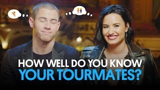 Demi Lovato amp Nick Jonas Play How Well Do You Know Your Tourmate  Billboard [upl. by Eedyaj861]