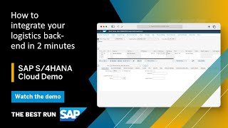 SAP S4HANA Cloud Integrate your logistics endtoend  Overview Demo [upl. by Saba]