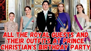 ALL THE ROYAL GUESTS AND THEIR OUTFITS AT PRINCE CHRISTIANS BIRTHDAY PARTY [upl. by Etiuqal301]