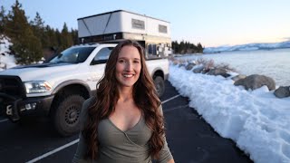 Full Time Van Life to Living in a Four Wheel Camper  Hawk Truck Camper Review Tour [upl. by Susie]