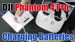 How to Charge the Battery and Controller on the DJI Phantom 4 Pro [upl. by Granlund582]