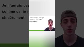 Apprends à texcuser en français Parle avec moi howtospeakfrench [upl. by Terhune]