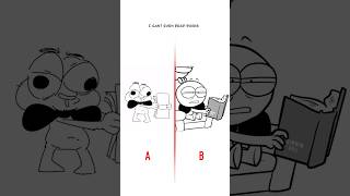 I Dont Wanna Go To School 😎 A vs B Animation Meme shorts [upl. by Sharleen]