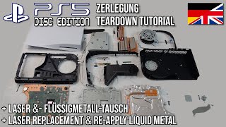 Playstation 5 PS5 aufschrauben Laser amp Flüssigmetall tauschen  Teardown Tutorial amp Technikguide [upl. by Ena]