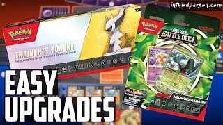 Upgrade the Meowscarada ex Deluxe Battle Deck with the Trainers Toolkit  Pokemon TCG [upl. by Loar]