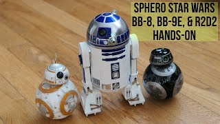 Sphero Star Wars BB8 BB9E amp R2D2 handson [upl. by Hairahs]