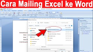 Cara Mailing Excel ke Word [upl. by Ahsiekar]