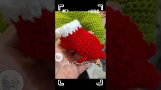 Mameluco Grinch elaborado en crochet talla 03 meses [upl. by Eimor682]