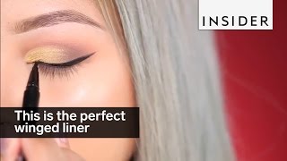 This makeup artist applies a perfect cat eye in seconds [upl. by Judy]