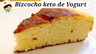 Bizcocho keto Esponjoso de Yogurt Pastel keto de yogurt Postre keto facil [upl. by Rexanne]