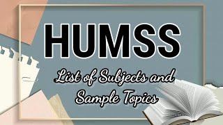 List of HUMSS Subjects with Sample Topics  Scheduling  Senior High School [upl. by Llet]