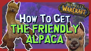 How To Get The Friendly Alpaca Mount WoW [upl. by Erdnael]