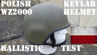 Ballistic Test Polish Wz2000 Kevlar Helmet Test [upl. by Nue]