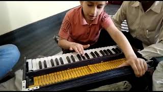 playing harmonium at music classshortsmusic harmonium [upl. by Tenaj]