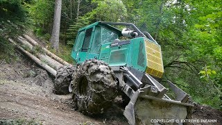 TIMBERJACK 460 SKIDDER debardage en montagne HD [upl. by Yeleen]