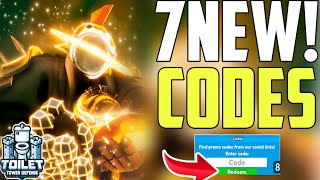 ⚠️7 NEW CODES⚠️ ROBLOX TOILET VERSE TOWER DEFENSE CODES 2025  TOILET [upl. by Bathilda]