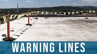 Warning Line  OSHA Fall Protection Training Roofing Work Workplace Accidents [upl. by Gordan]