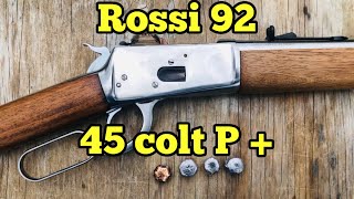 Rossi 92 in 45 colt using the P plus FTX Plus hollowpoint [upl. by Annoid451]