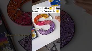 S Letter Mandala art💕 shorts mandala art painting viral trending lettering [upl. by Anileva]