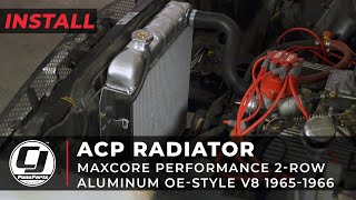 19651966 Mustang Install  ACP MaxCore Radiator [upl. by Akeber]