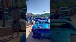 Lamborghini Aventador Sound Check Revving and Launching from Car Show shorts shortvideo [upl. by Aissirac]