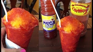 Chamoyadas de mango con chamoy y miguelito [upl. by Onitram961]