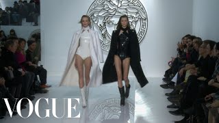 Versace Ready to Wear Fall 2013 Vogue Fashion Week Runway Show [upl. by Ahtnamas]