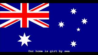 National Anthem of Australia Instrumental with lyrics [upl. by Merill772]