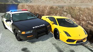 POLICE CHASE ON A CLIFF EDGE  BeamNG Drive Multiplayer [upl. by Rockie]