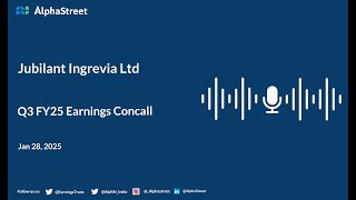 Jubilant Ingrevia Ltd Q3 FY202425 Earnings Conference Call [upl. by Onivla]