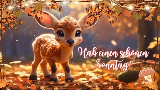 🦌🍁 Ich wünsche Dir einen schönen Sonntag 🍁🦌 Grußvideo 🍁🦌 kostenlos zum Versenden für WhatsApp [upl. by Iridis600]