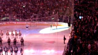 Toronto Maple Leafs fans finish singing US anthem after technical difficulties [upl. by Lleznov]