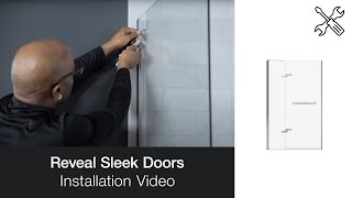 Reveal Sleek  Pivot Shower door  Installation Video [upl. by Adnolahs]