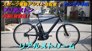 【ブリヂストン電動アシスト自転車】リアルストリーム の紹介です。なんと内装8段変速！ [upl. by Quennie]