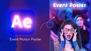 Event Motion Poster  Animated Night Club Flyer  After Effects Tutorial [upl. by Rocky]