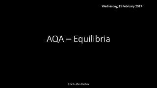 AQA 16 Equilibria REVISION [upl. by Benenson618]