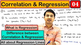 what is regression Difference between Correlation amp Regression Regression Lines part4 [upl. by Malda445]